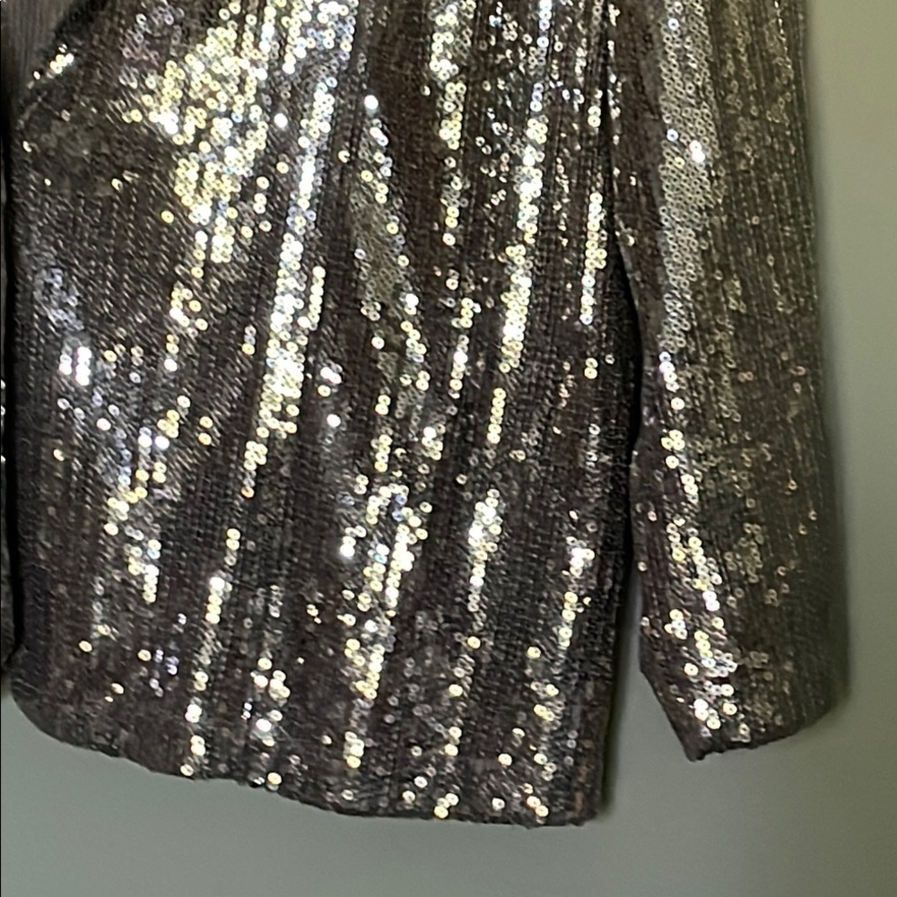 DEB Silver Sequin Blazer Jacket - Picture 4 of 14